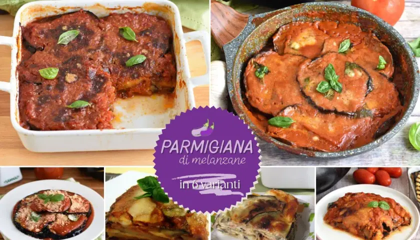 Parmigiana di melanzane ricetta originale: diverse versioni di questo classico piatto italiano, cotte in teglia e in padella, con basilico fresco.
