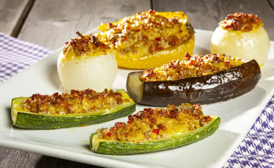 Verdure ripiene alla ligure, morbide e gratinate al forno