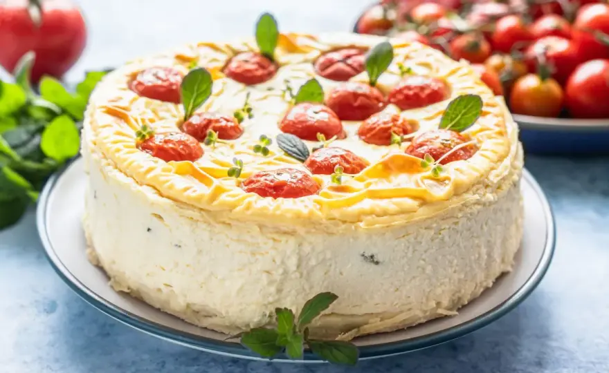 Cheesecake salata con taralli, fresca e pronta in anticipo