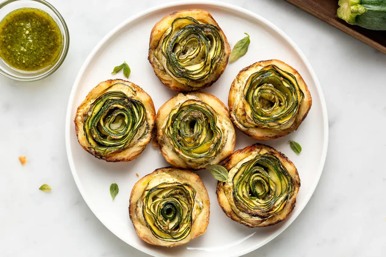 Rotolini di pasta sfoglia con zucchine, un'esplosione di gusto e colore. Perfetti per un antipasto o un brunch.